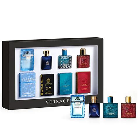 versace miniature collection crystals 4x 5ml|versace mini aftershave set boots.